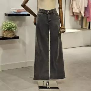 [대구백화점] [반에이크]기모 가죽와펜 통 청바지(VB4ZDLM206T)