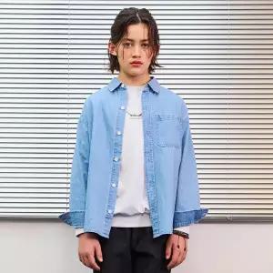 [오션스카이] 공용 데님 긴팔셔츠-EAJB5401B0D