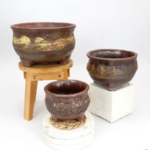 다육이 식물 플랜테리어 고급 토기 분갈이분 인테리어 원형 화분 맹꽁이 대 중 소