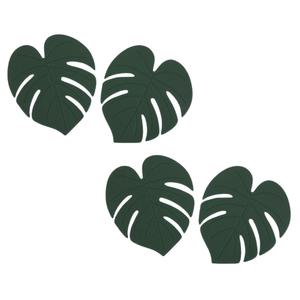 데일리라이크 실리콘 티 코스터 컵 받침 몬스테라 4P