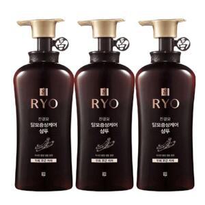 [기타] 려 탈모샴푸 진결모 탈모증상 케어 샴푸 두피모근 490ml 3개