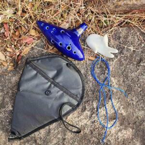 [MENPNKQK_52CU]도자기 오카리나 파우치 받침대 세트