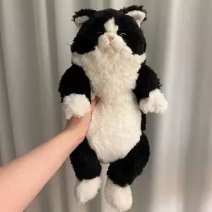 무릎인형 잠자는쓰야쓰야 턱시도 하치와레 고양이인형