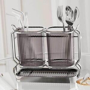 [MENP4HHV_52C5]투명 수저통2p 물빠짐수저통 수저통2p