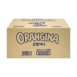LL 롯데칠성 오랑지나 PET 420ml 24개입 ( 과일음료 오렌지 페트 음료수