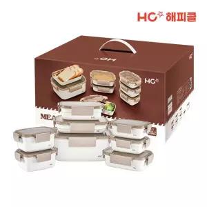 [해피콜]밀랩 스텐 밀폐용기 패밀리 선물용 8P 세트