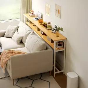 소파뒤선반 틈새 협탁 선반 슬림 책장 책꽂이 책상선반 침대 헤드 사이드테이블 2단 100