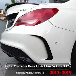 리어 범퍼 스포일러 스티커 펜더 카나드 핀 트림, 메르세데스 벤츠 CLA 클래스 W117 C117 CLA200 220 250 2