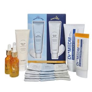 닥터메디엠 기초 8종 기획세트/겔 토너+크림2종+비타민세럼3개+폼+선크림+파우치30장/27년05월까지