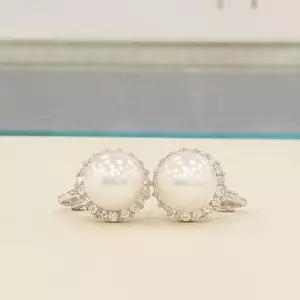 자개진주10mm 귀찌 귀안뚫는 링귀걸이(SAE401)