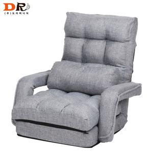 도리퍼니처 각도 조절 좌식 그레이 / 캔버스 원단 등받이 각도 조절 1인용 쿠션 방석 소파 의자
