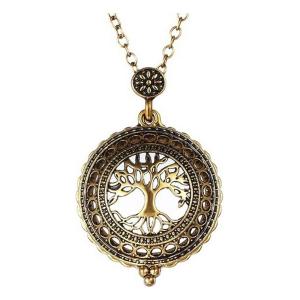 앤틱 레트로 노인 돋보기 목걸이 겸용 생명나무 (W6285A9)