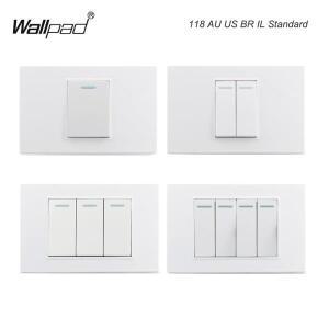 AU 순간 푸시 단추 스마트 홈 스위치 초인종 커튼 벽 PC 패널 1 2 3 4 갱 118x86mm