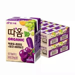 [빙그레][T] 빙그레 따옴 유기농주스 적포도 120ml 48팩