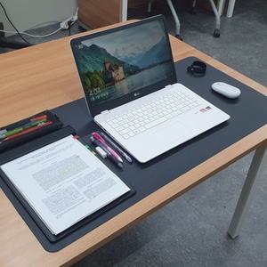 양면 가죽 장패드 데스크매트 에보니블랙