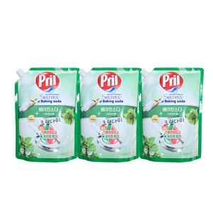 프릴 시크릿 오브 베이킹소다 주방세제 그린허브 리필 1L x3개