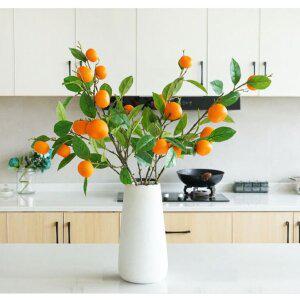 [기타]진짜같은 감귤나무 가지 과일모형 오렌지 식물인테리어