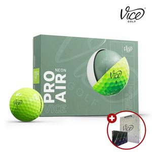 바이스골프 프로 에어 골프공 골프볼 네온라임 3피스 12알