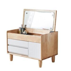 유럽풍 서랍유니 좌식 화장대 원목 네츄럴+화이트
