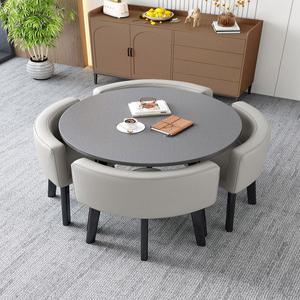 4인 원탁 회의실 테이블 1 대리석 탁자 미니 식탁 세트 대기실 휴게실 색상 80 노트