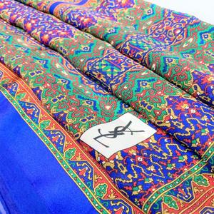 가다컴퍼니 YSL 입생로랑 에스닉 번아웃 샤틴쉬폰 실크스카프 까레스카프 숄머플러 GM A670