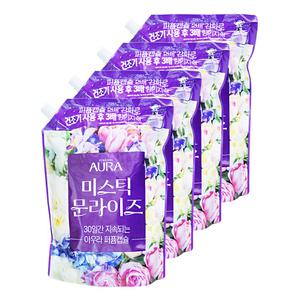 엘지 아우라 퍼퓸캡슐 초고농축 섬유유연제 미스틱 문라이즈 1.7L 4개 빨래 향기