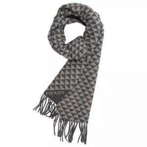 로고 삼각패턴 양면 2FS056 2CON F03VB  울 캐시미어 머플러 스카프 목도리