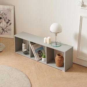 라벨라F 주러블리드 가로형 세칸 낮은 책장