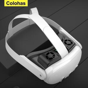 Meta Quest 3 공기 순환 마스크 냉각 선풍기 포함 VR 헤드셋 교체 페이스 액세서리