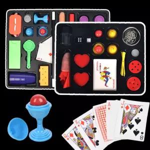마술 트릭 도구 판타스틱 매직 세트 어린이 마술사 장난감 주사위 손가락 카드 링