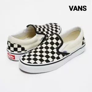 반스 운동화 코어클래식 체커보드 슬립온 화이트  VN000EYEBWW