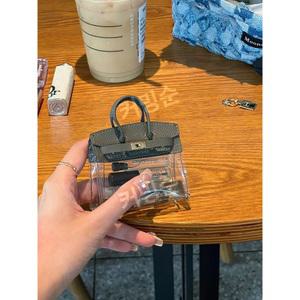 가방 미니어쳐 백참 투명 키홀더 차키 액세서리 립스틱 보관함 키링 미니 핸드백