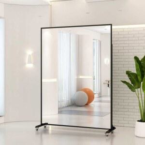 이동식 전신 거울 대형 높이188cm 행거 스탠드 테스 원룸 일체형 가정용 요가