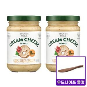 식물성 무화과 크림치즈 190gX2+우드나이프