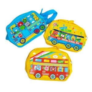 붕붕스쿨버스 캐릭터 가방 유아 키즈 크로스백 소풍가방 6개세트(랜덤)