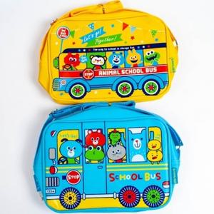 붕붕스쿨버스 캐릭터 가방 유아 키즈 크로스백 소풍가방 하늘색