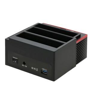 올인원 듀얼 베이 HDD 도킹 스테이션   2.5/3.5인치 IDE   SATA 하드 디스크 USB 3.0 EU 플러그