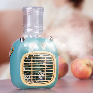 [로즈엘리]듀얼 컴팩트 가습기 선풍기 2컬러