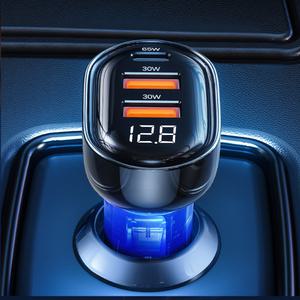 카템 125W PD 3포트 디스플레이 초고속 차량용 충전기 시거잭