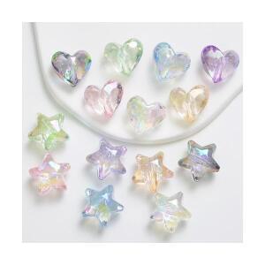 틴틴파츠 대형 빅 오로라 별 하트 비즈 키링부자재 키링만들기 악세사리 부자재