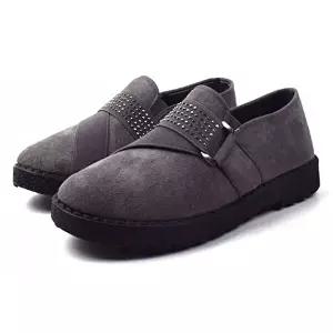 여성 비즈 슬립온 안감기모 겨울 스니커즈 미끄럼방지-WFGZUMK