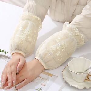 여성 3컬러 사무실 작업용 여름 시스루 짧은 팔토시