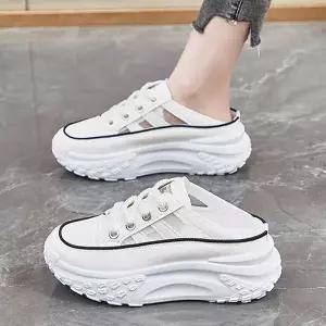 [하프클럽/]여자 청바지 코디 통굽 키높이 슈즈 뮬 스니커즈 룩