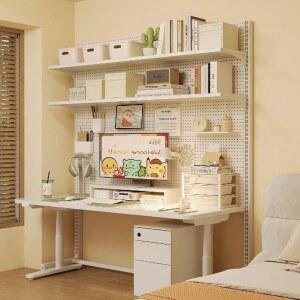 책상타공선반 철제 책상정리선반 철제선반 페그보드 타공보드 사무실 멀티타공판 벽걸이 타공판