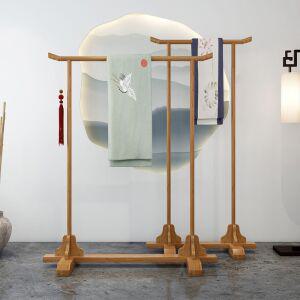 스탠드옷걸이 옷행거 긴옷 깔끔한 고급 원목 나무 옷가게 매장