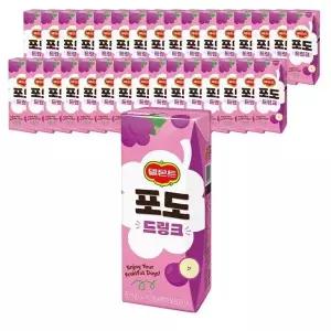롯데 델몬트 포도 드링크팩 190ml X 32팩 과일주스