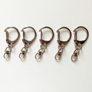 D형 키홀더 5p 연결고리 링 서리 열쇠 악세 재료 부자재 사리 DIY