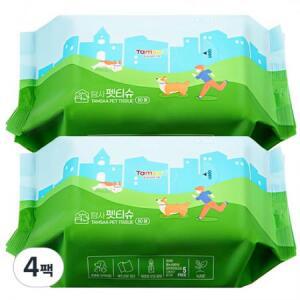 탐사 펫티슈 동물용의약외품 반려동물 물티슈, 80개입, 4개 one option