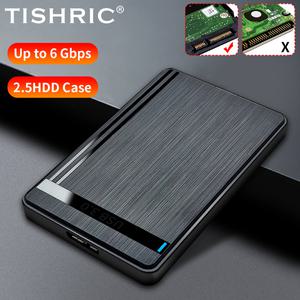 TISHRIC 외장형 하드 드라이브 인클로저 드라이브용 HDD SSD 케이스 게임용 PS5 PS4 PC 노트북 TV용 2.5인