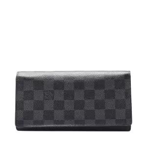 [중고명품] 차콜 PVC 다미에 그라파이트 브라짜 남성 장지갑 N62665